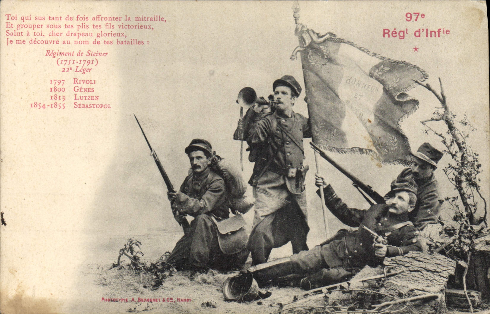 CPA Militaria 97eme regiment d'infanterie