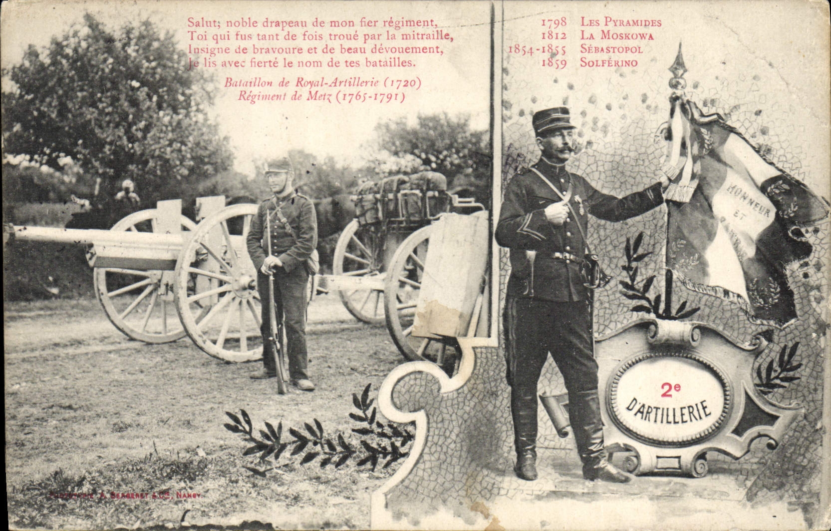 CPA Militaria 2eme d'artillerie