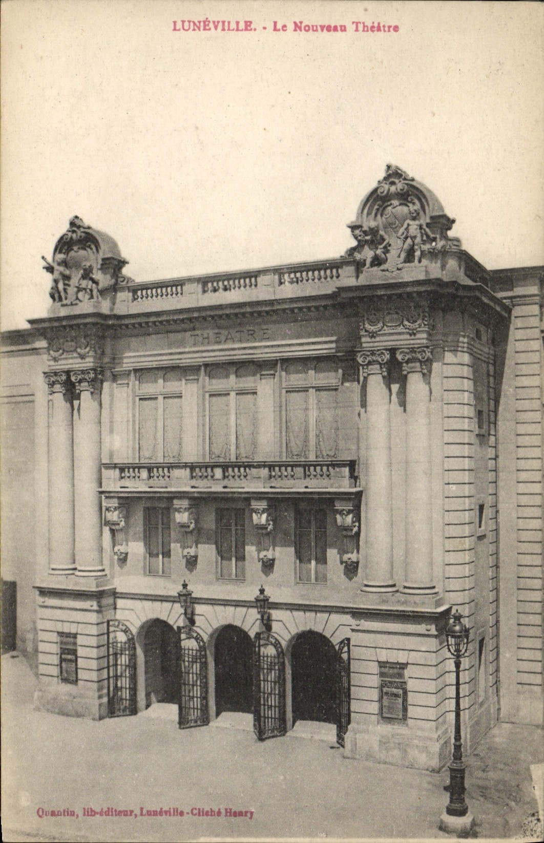 VINTAGE POSTCARD the new Luneville Theater