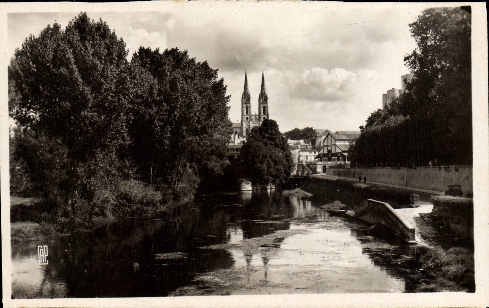 La POSTAL Niort Paysage de la VENDIMIA encendido separa Niort