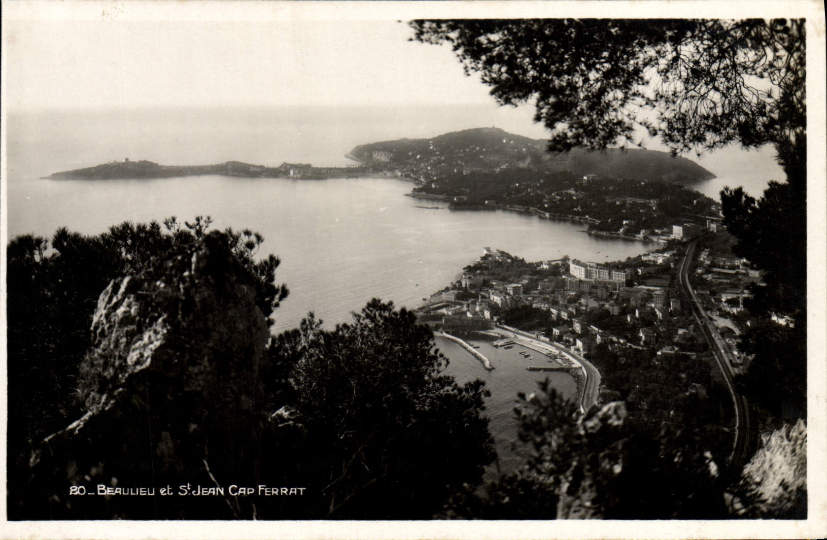 VINTAGE POSTCARD Beaulieu and St Jean Cape Ferrat