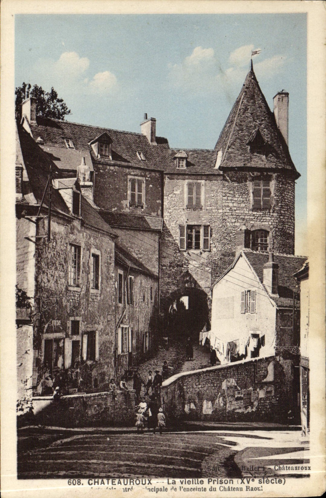 VINTAGE POSTCARD Chateauroux the Old Prison