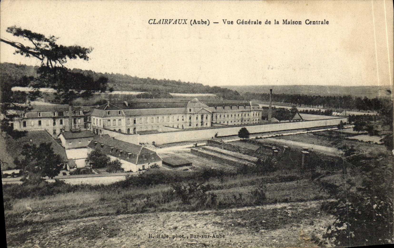 VINTAGE POSTCARD Clairvaux View of the central House prison