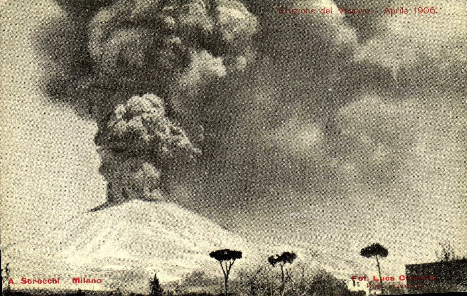CPA Volcan Eruzione del Vesuvio Aprile 1906