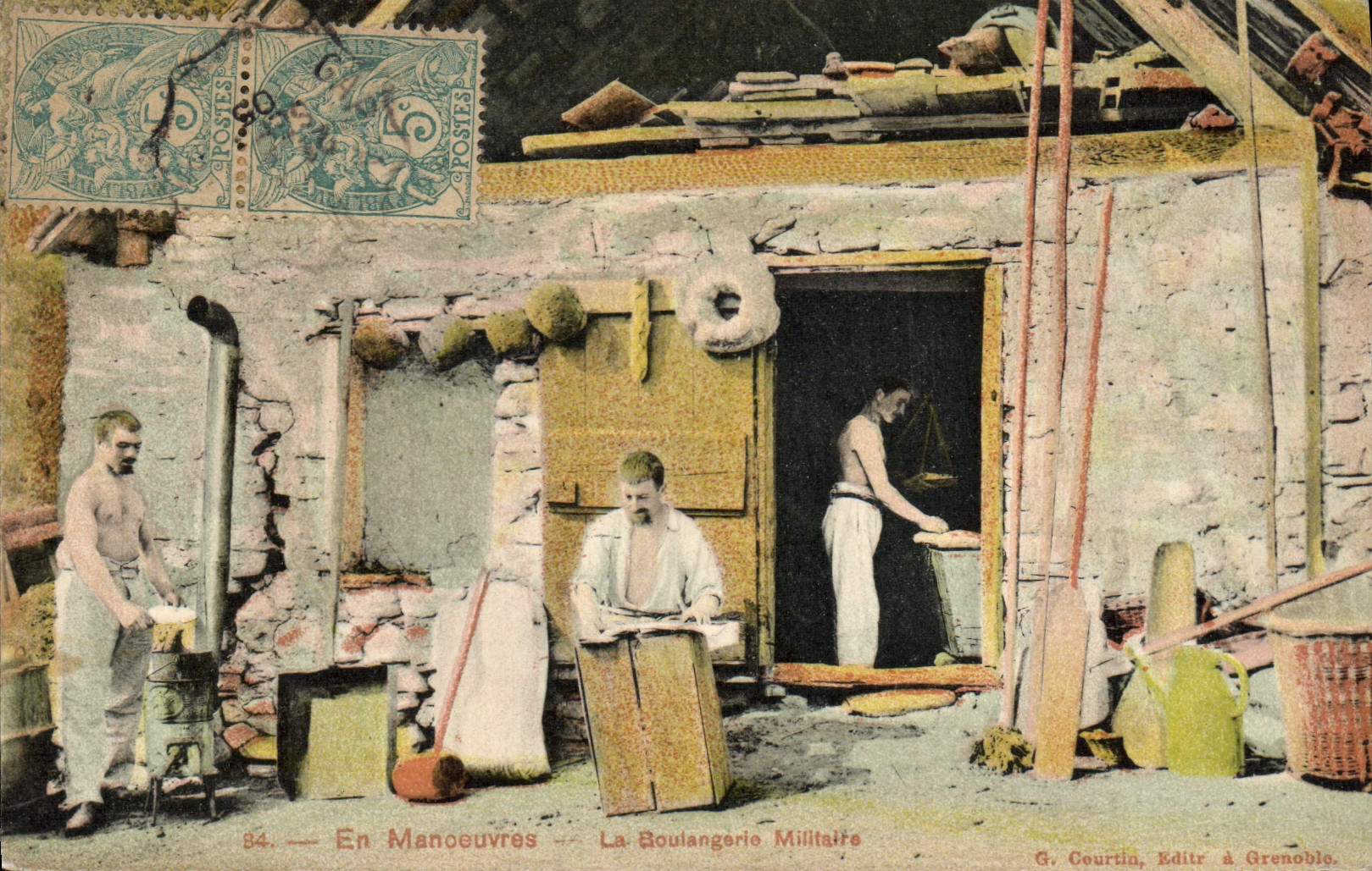 VINTAGE POSTCARD Militaria Military bakery