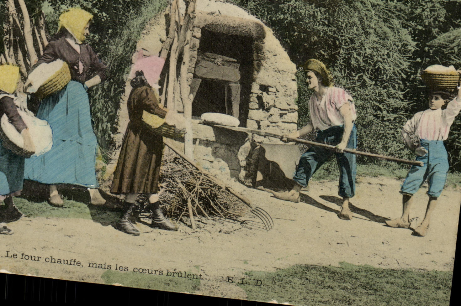 CPA Le four chauffe Boulangerie