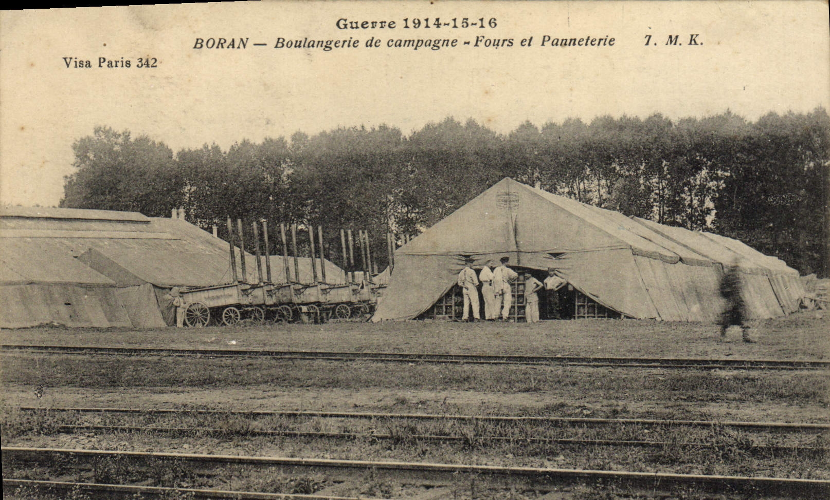 Panadería de Boran de la POSTAL de la VENDIMIA de los hornos del campo y del almacén del pan