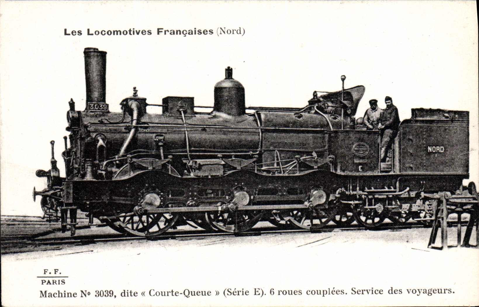 VINTAGE POSTCARD Train Engine Machine 3039 known as Short Tail