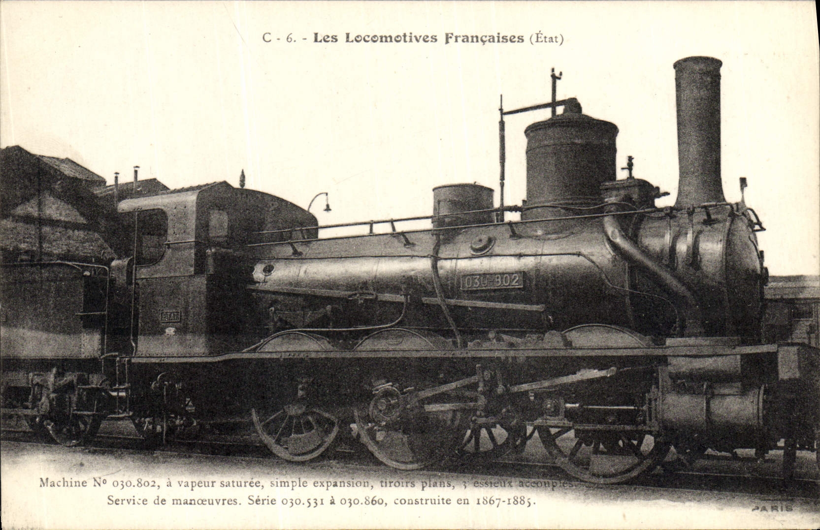 CPA Train Locomotive Machine 030 802