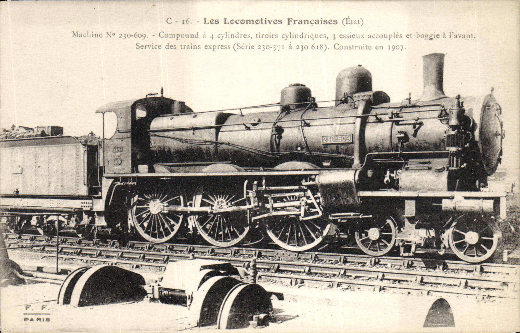 CPA Train Locomotive Machine 230 609