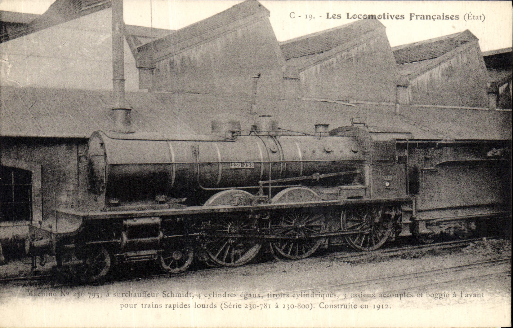 CPA Train Locomotive Machine 230 793 a surchauffeur Schmidt 