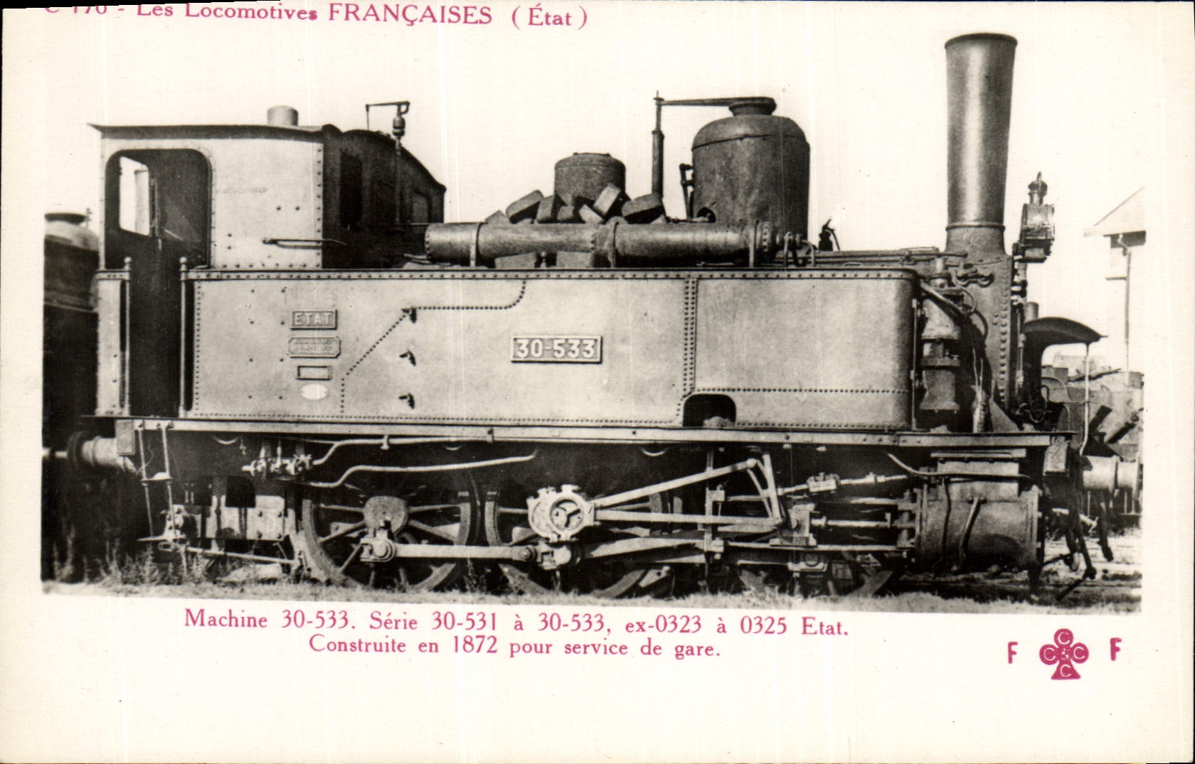 VINTAGE POSTCARD Train Engine Machine 30.533