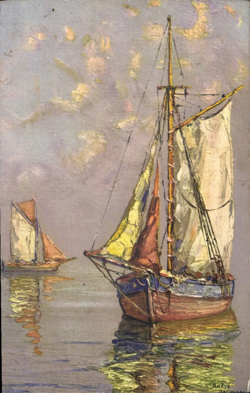 CPA Bateau voilier Peche 