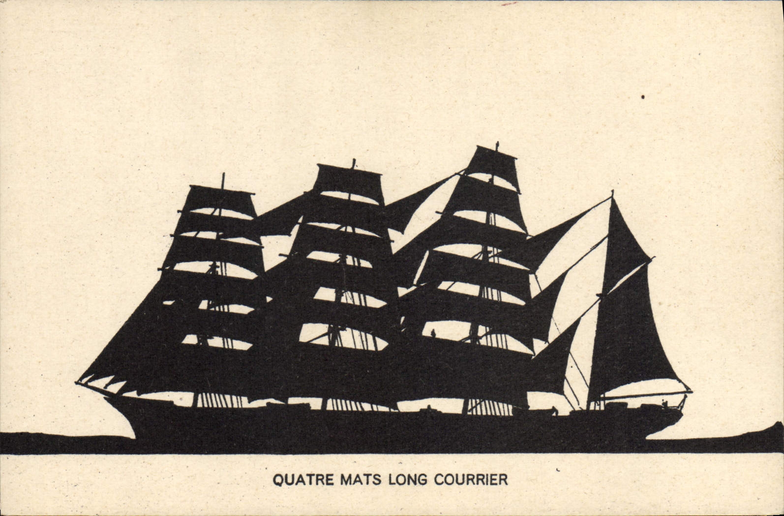 CPA Bateau voilier Quatre mats long courrier