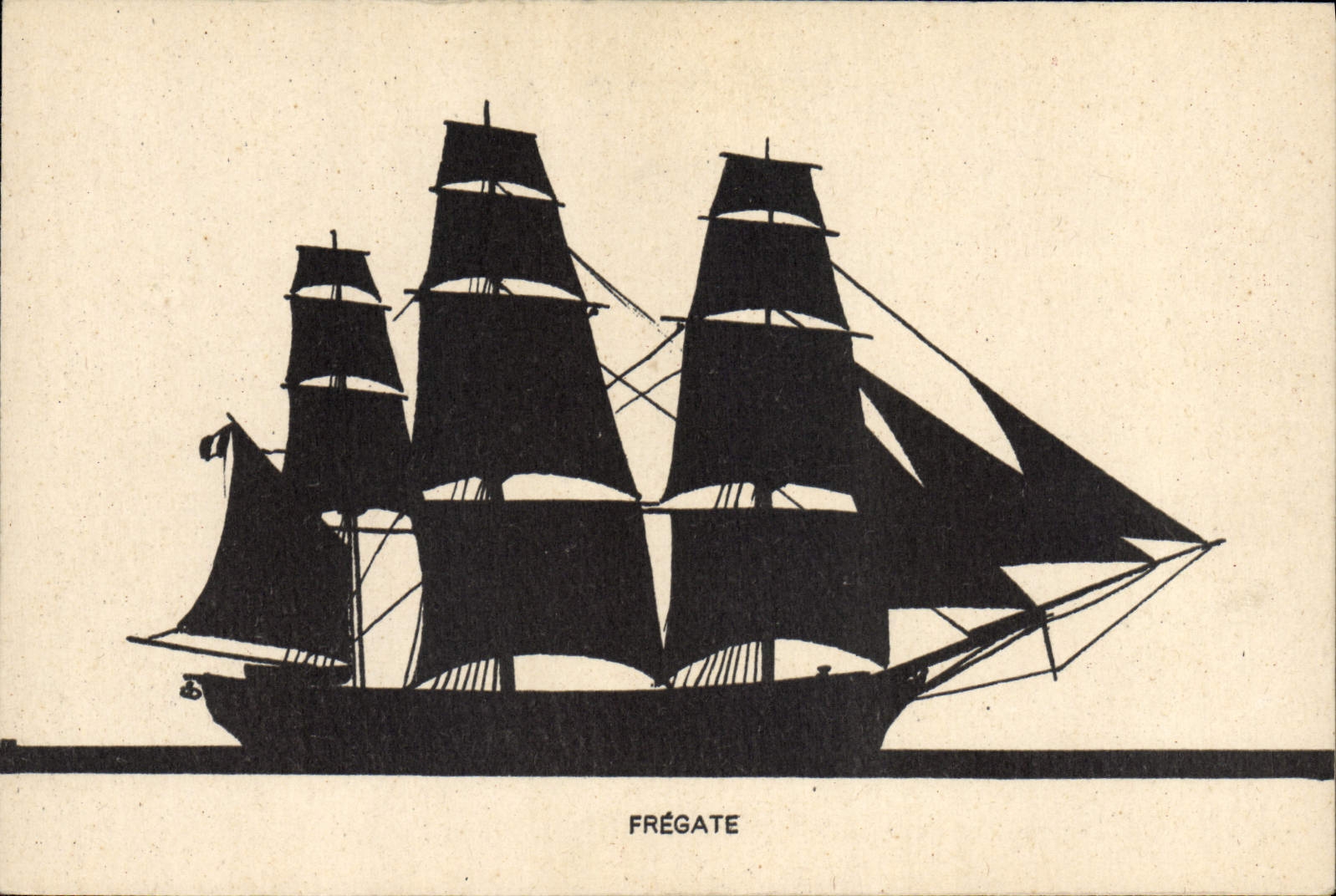 CPA Bateau voilier Fregate