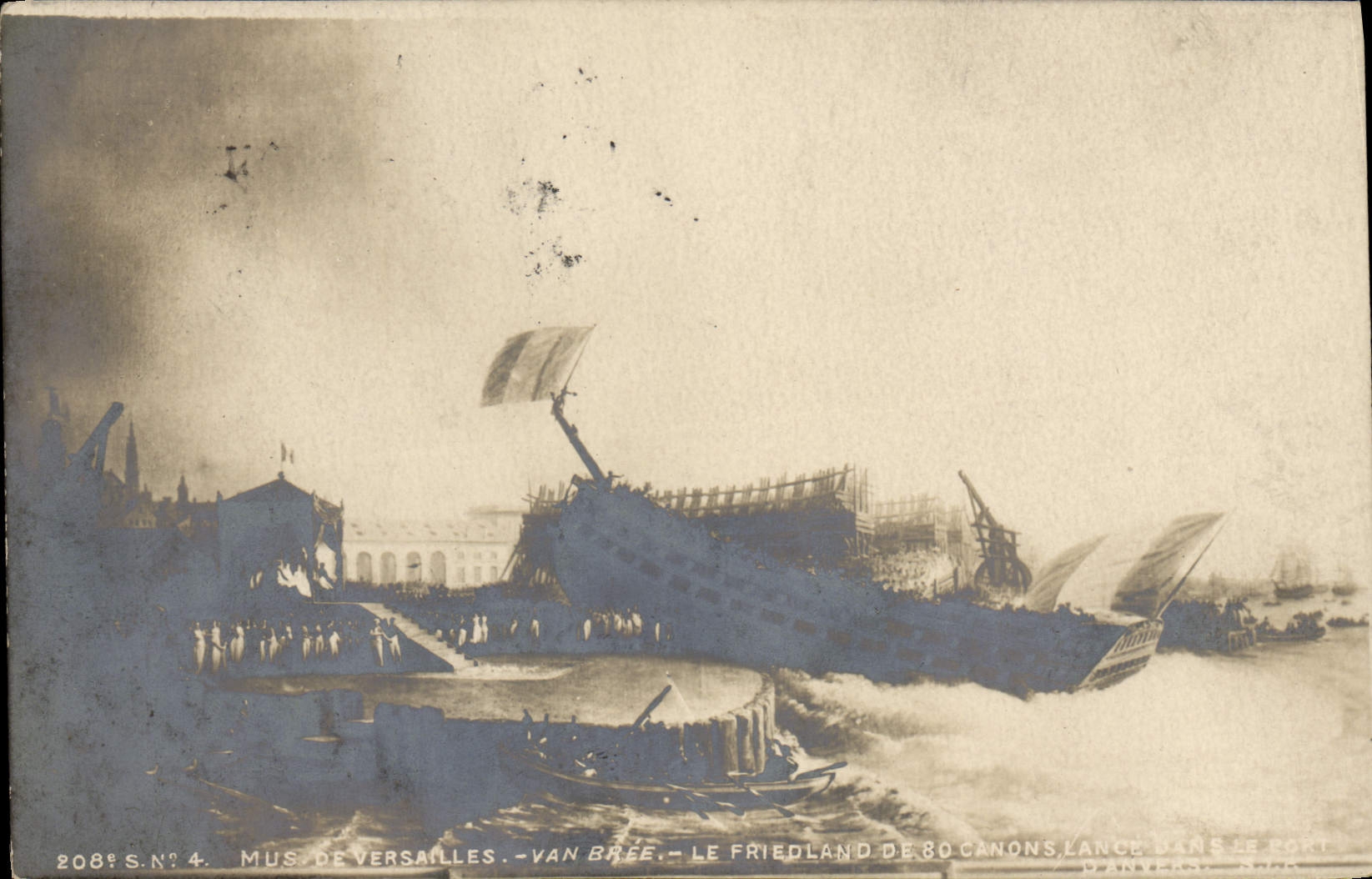 CPA Bateau Musee de Versailles Van Bree Le Friedland de 80 canons 