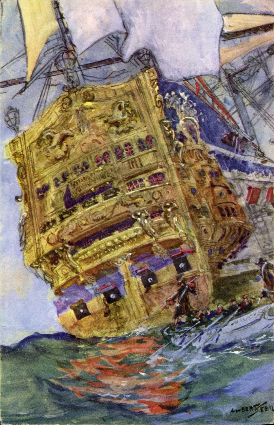 CPA Bateau voilier Soleil royal Louis XIV