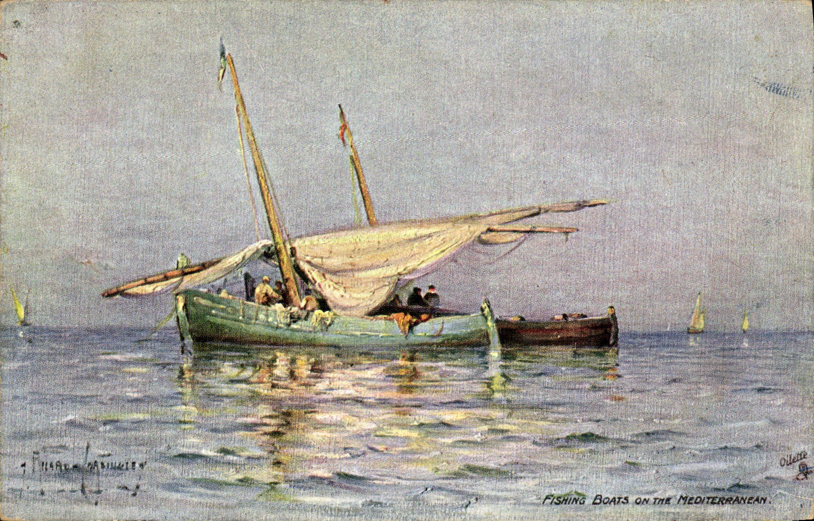 CPA Bateau voilier Peche 