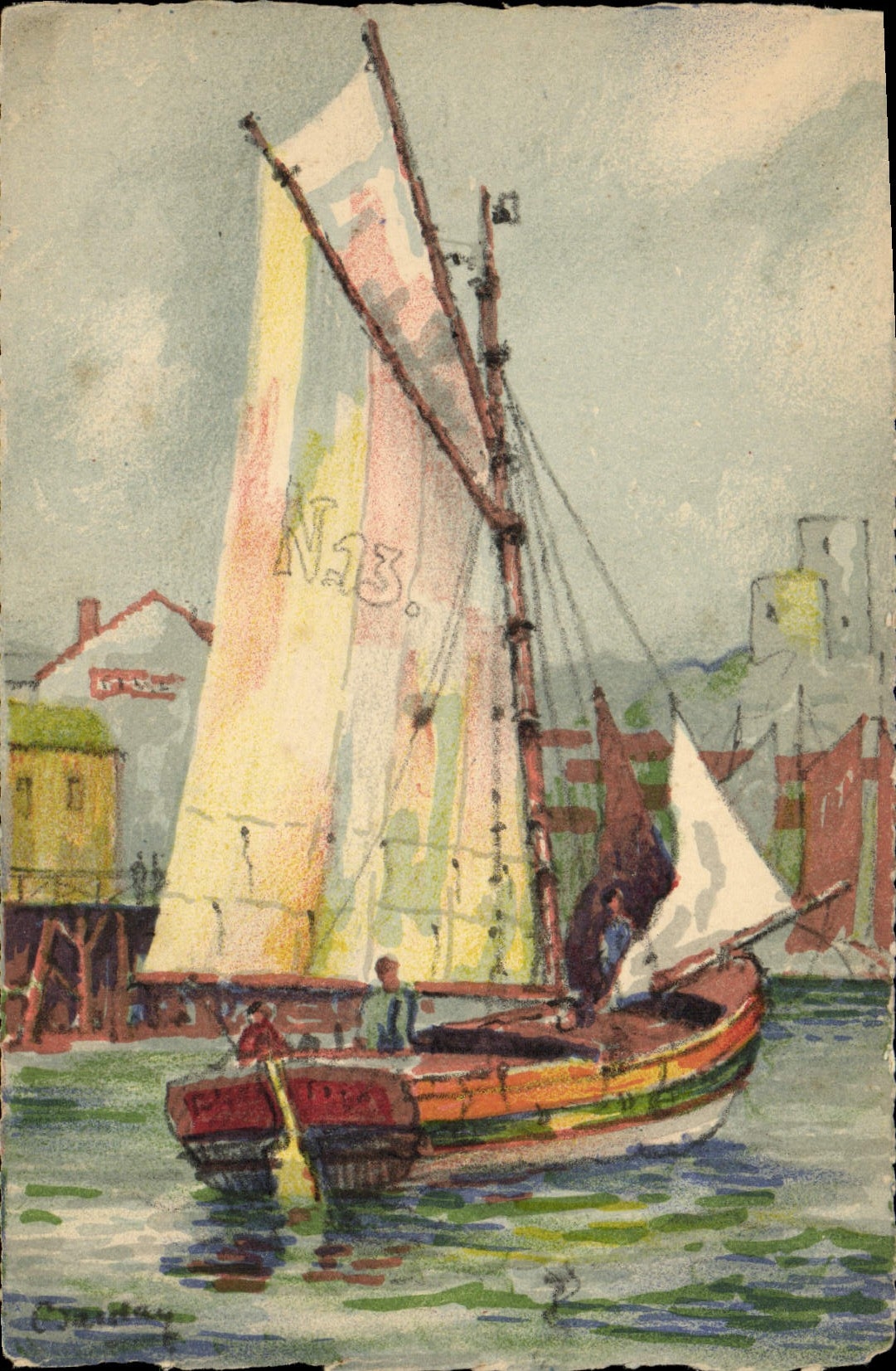 CPA Bateau Peche