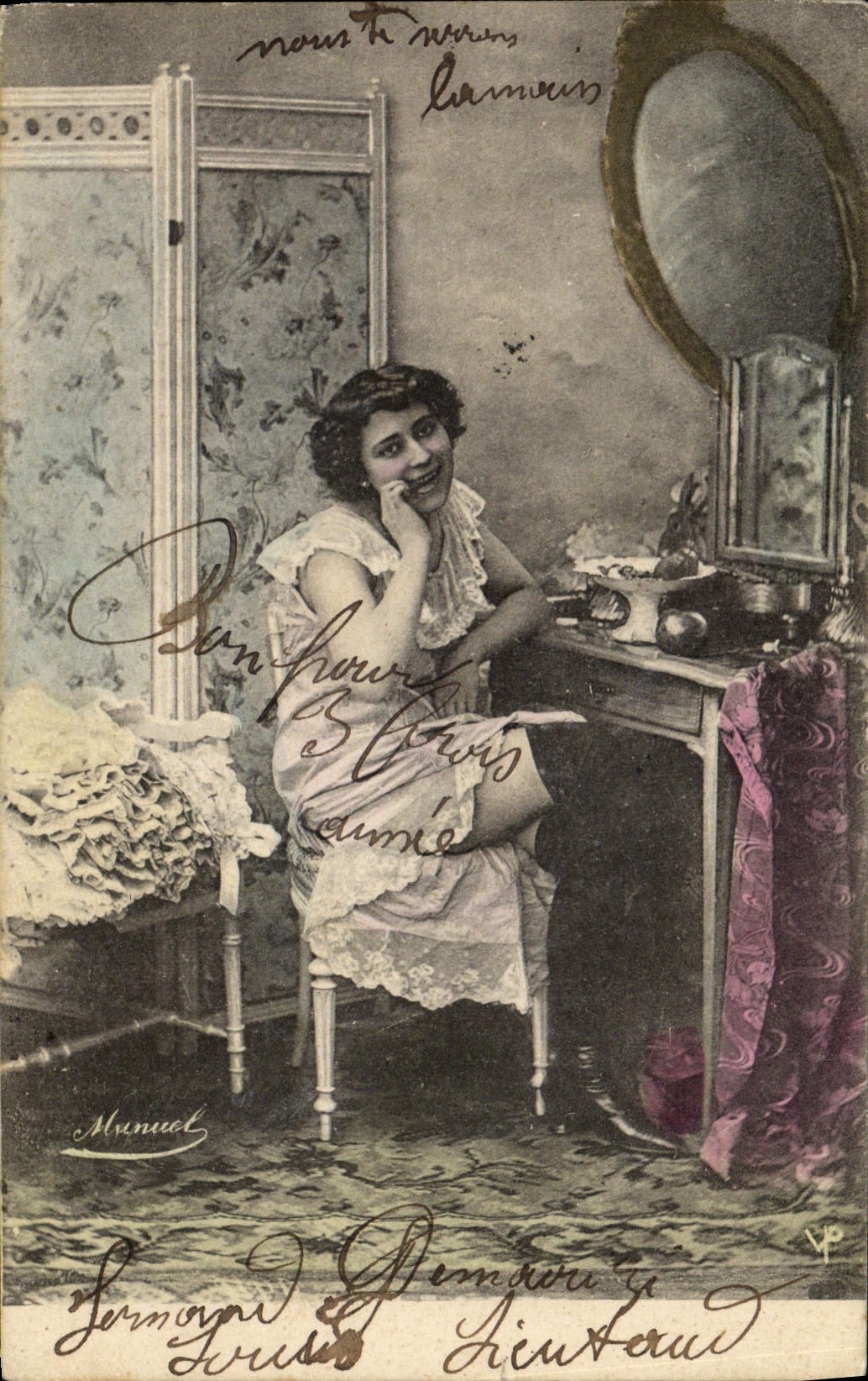 CPA Femme nu erotique 