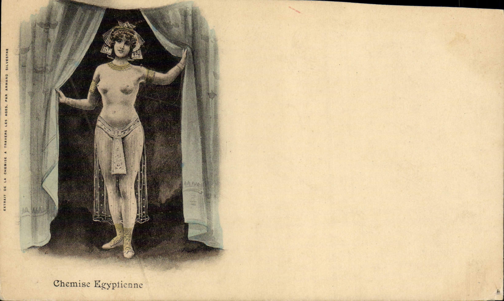 VINTAGE POSTCARD Femme naked erotic Egypt Egypt Lines Egyptian