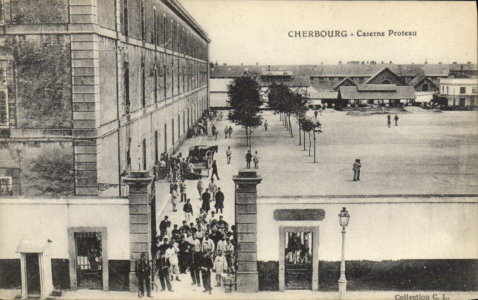 CPA Militaria Cherbourg Caserne Proteau 