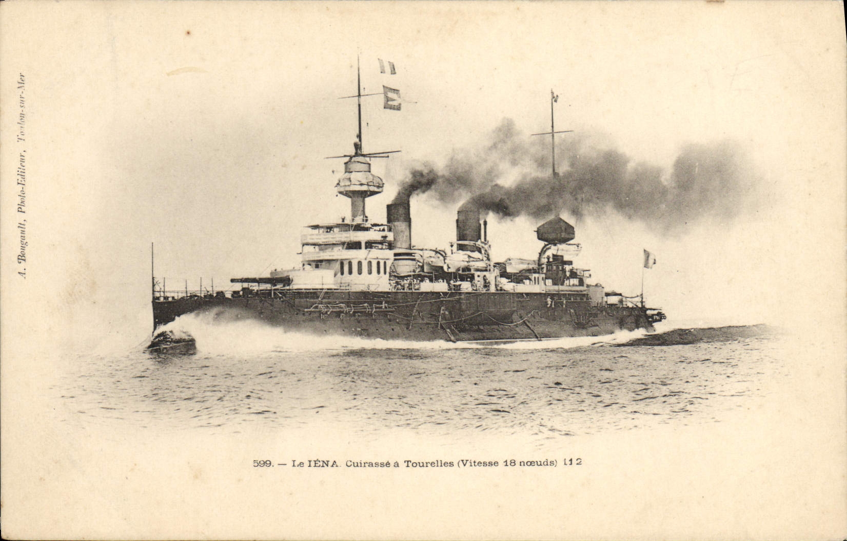 CPA Bateau Le Iena Cuirasse a tourelles 