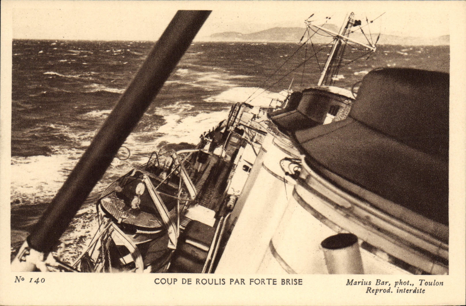 VINTAGE POSTCARD Boat Roll by strong breeze