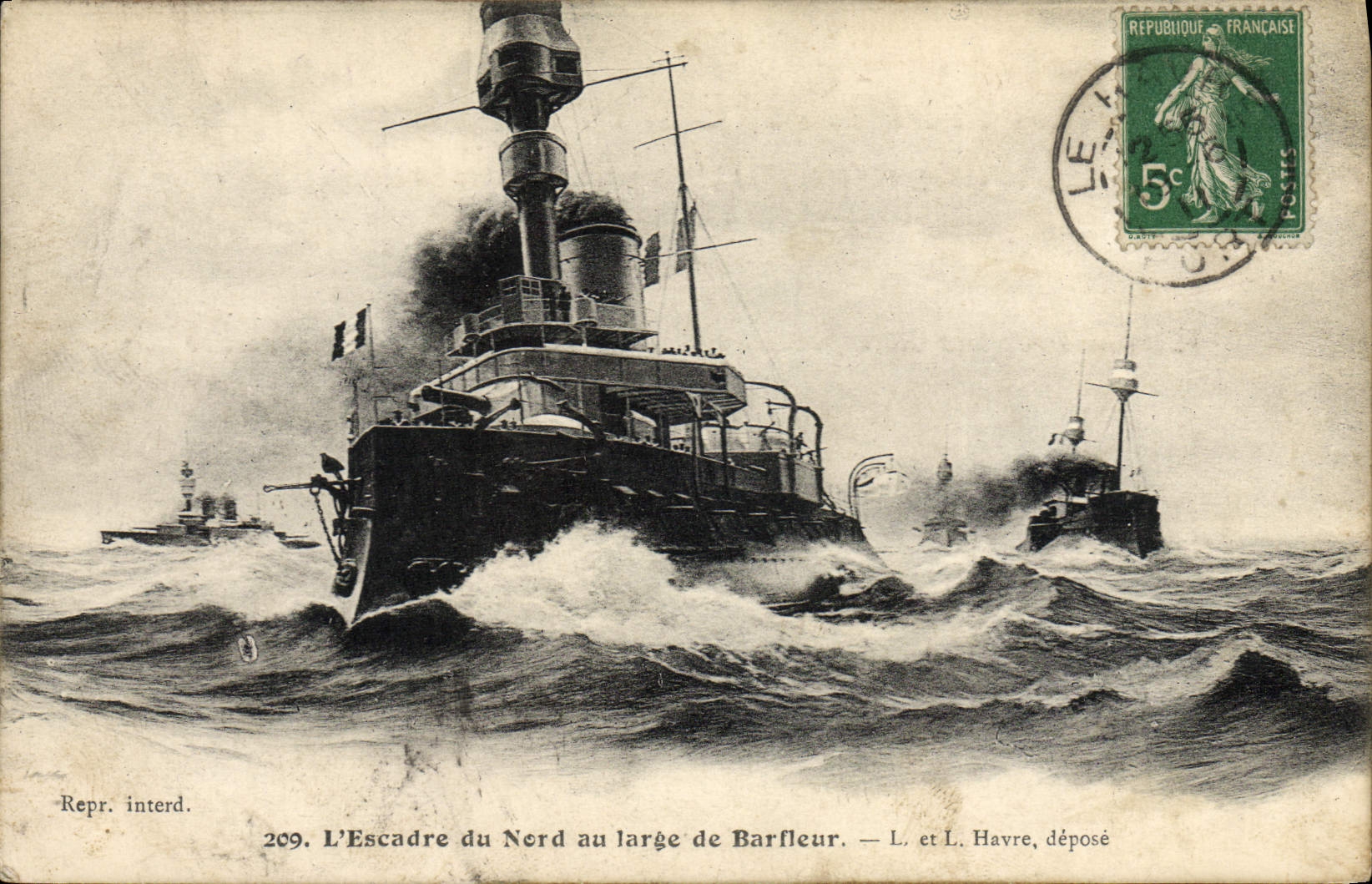 CPA Bateau L'escadre du Nord au large de Barfleur 