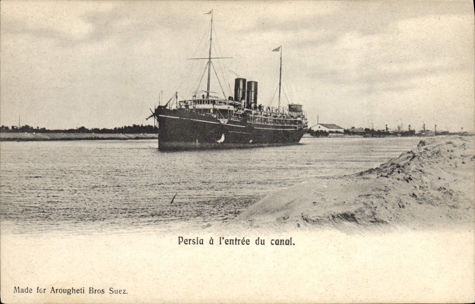 CPA Bateau Persia a l'entree du canal 