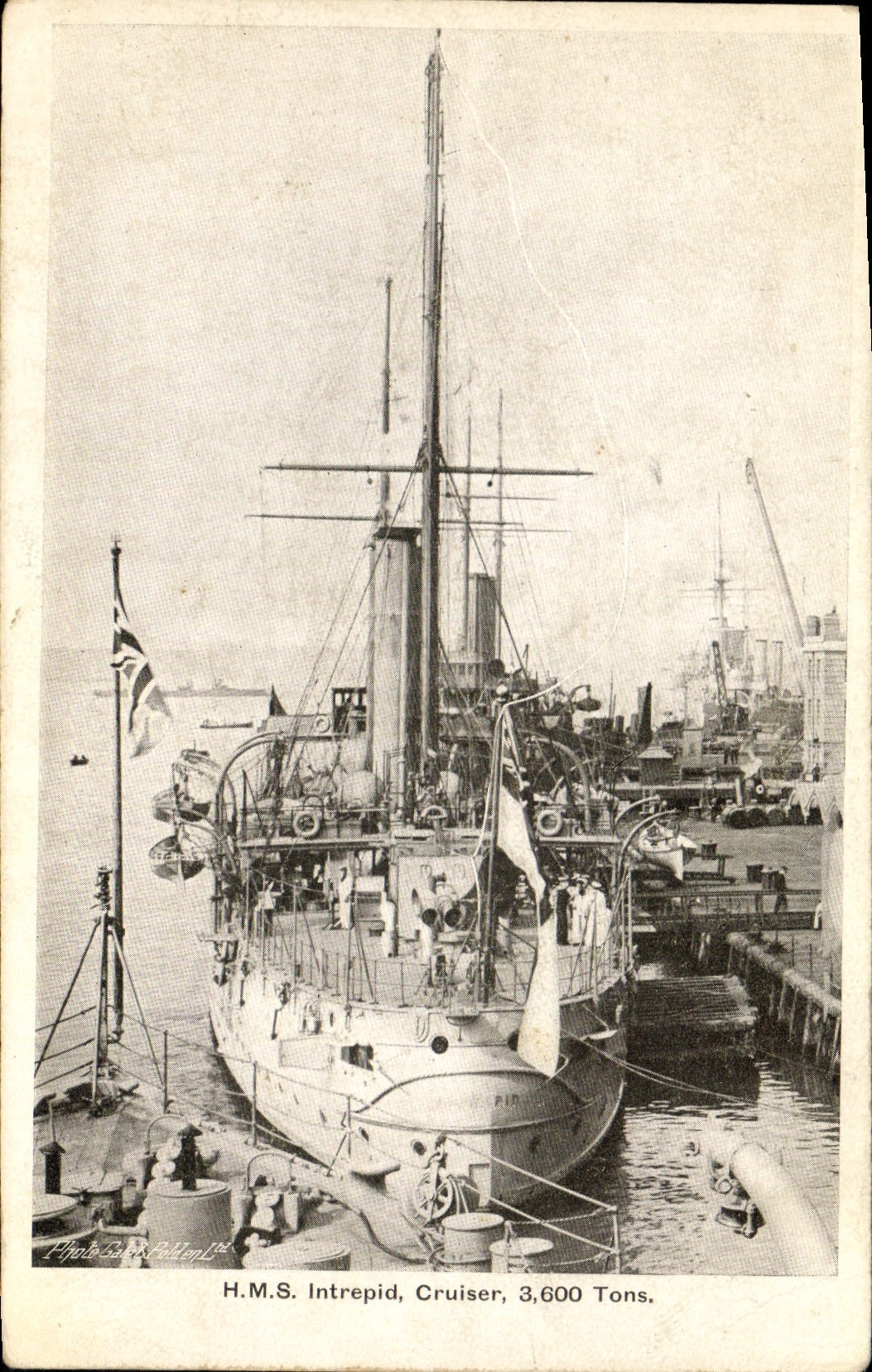 VINTAGE POSTCARD Boat HMS Intrepid Cruiser