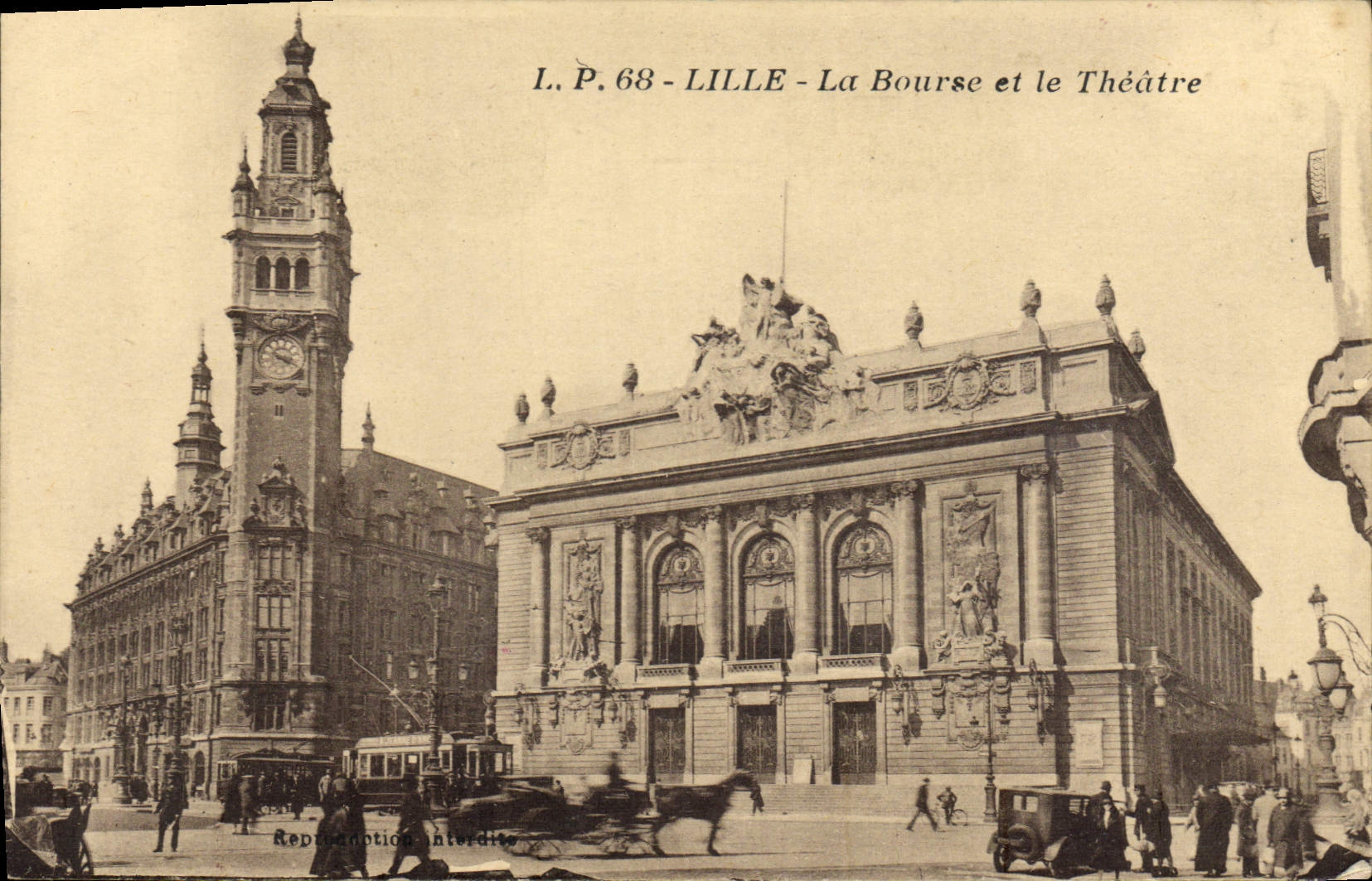 CPA Lille La Bourse et le Theatre 