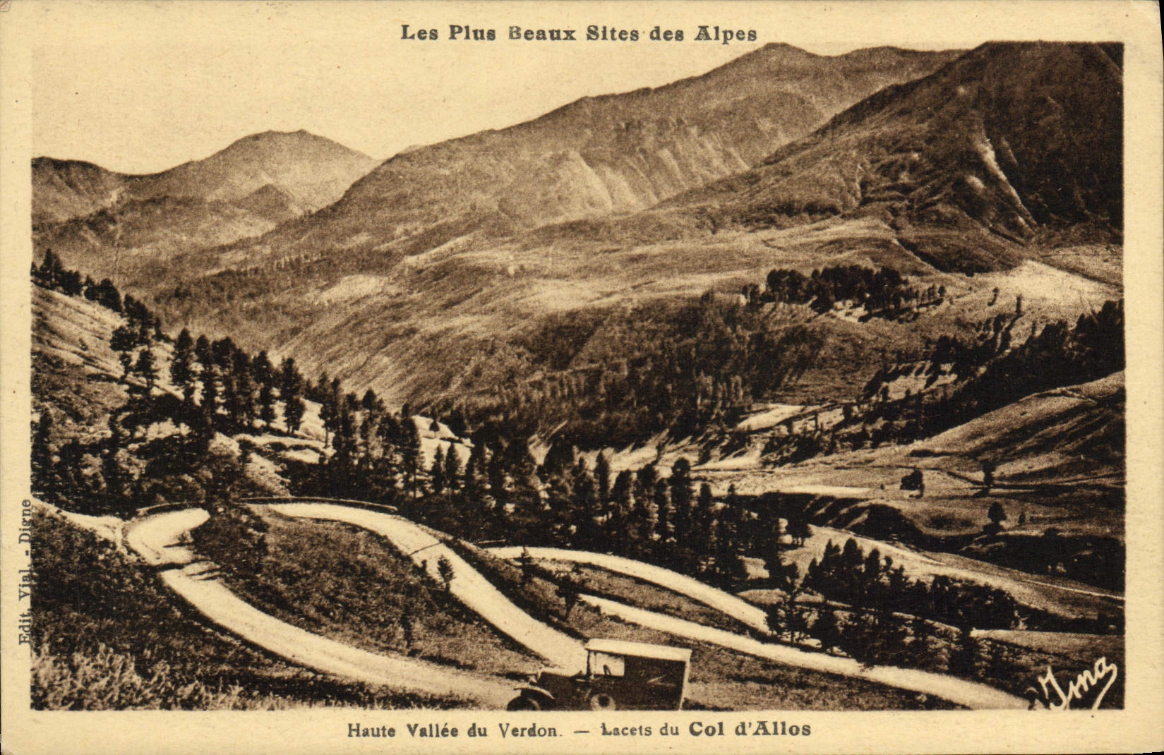 CPA Hate Vallee du Verdon Lacets du Col D'Allos