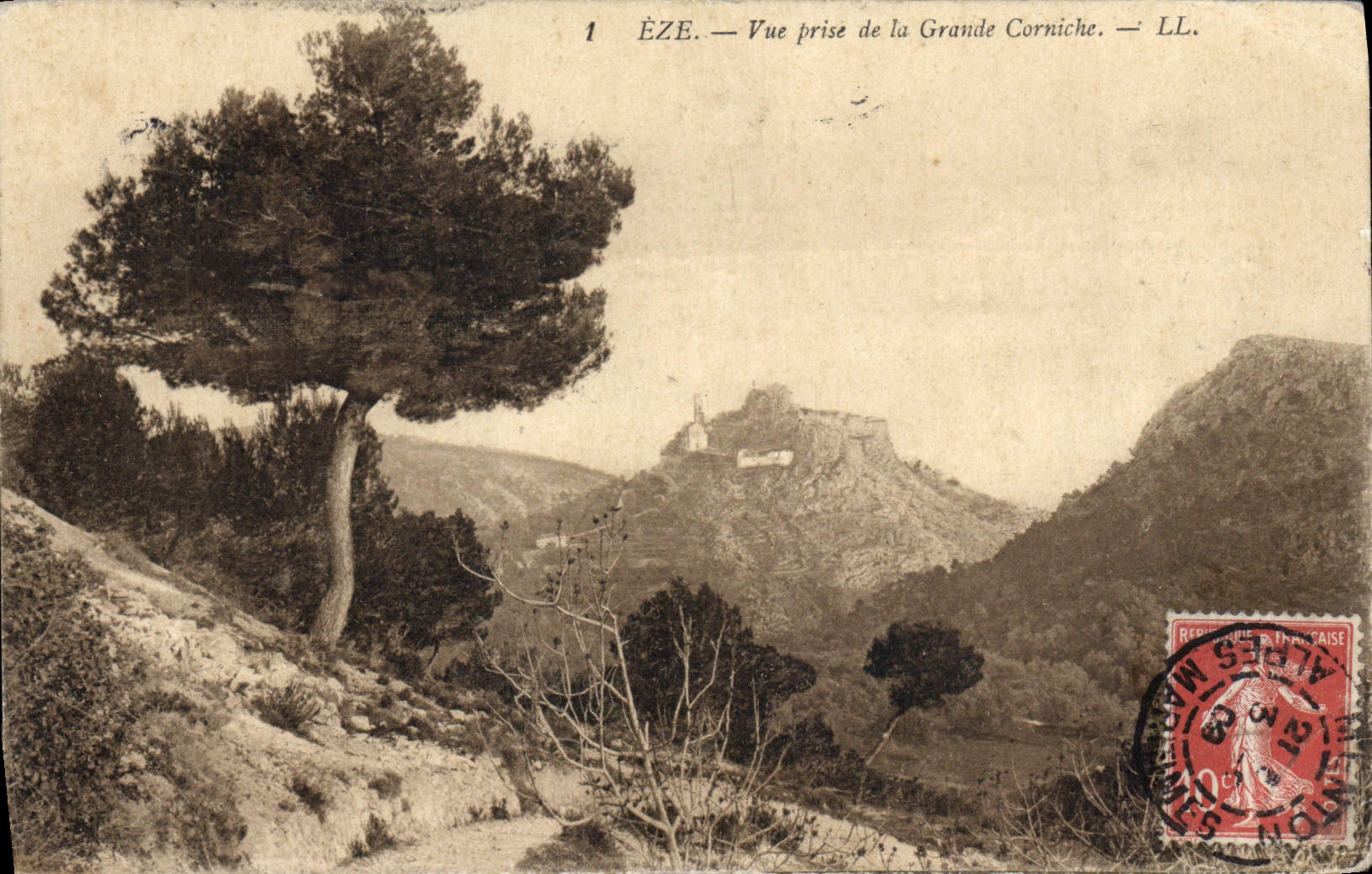 CPA Eze Vue Prise de la Grande Corniche