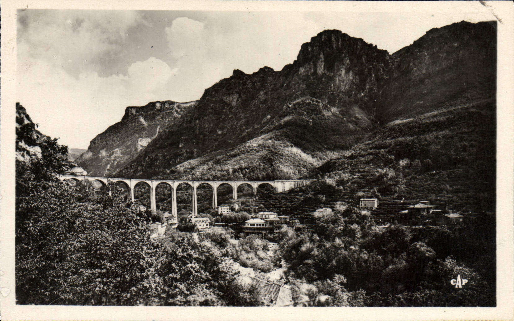 VINTAGE POSTCARD Falls Of the Wolf Panorama the Viaduct