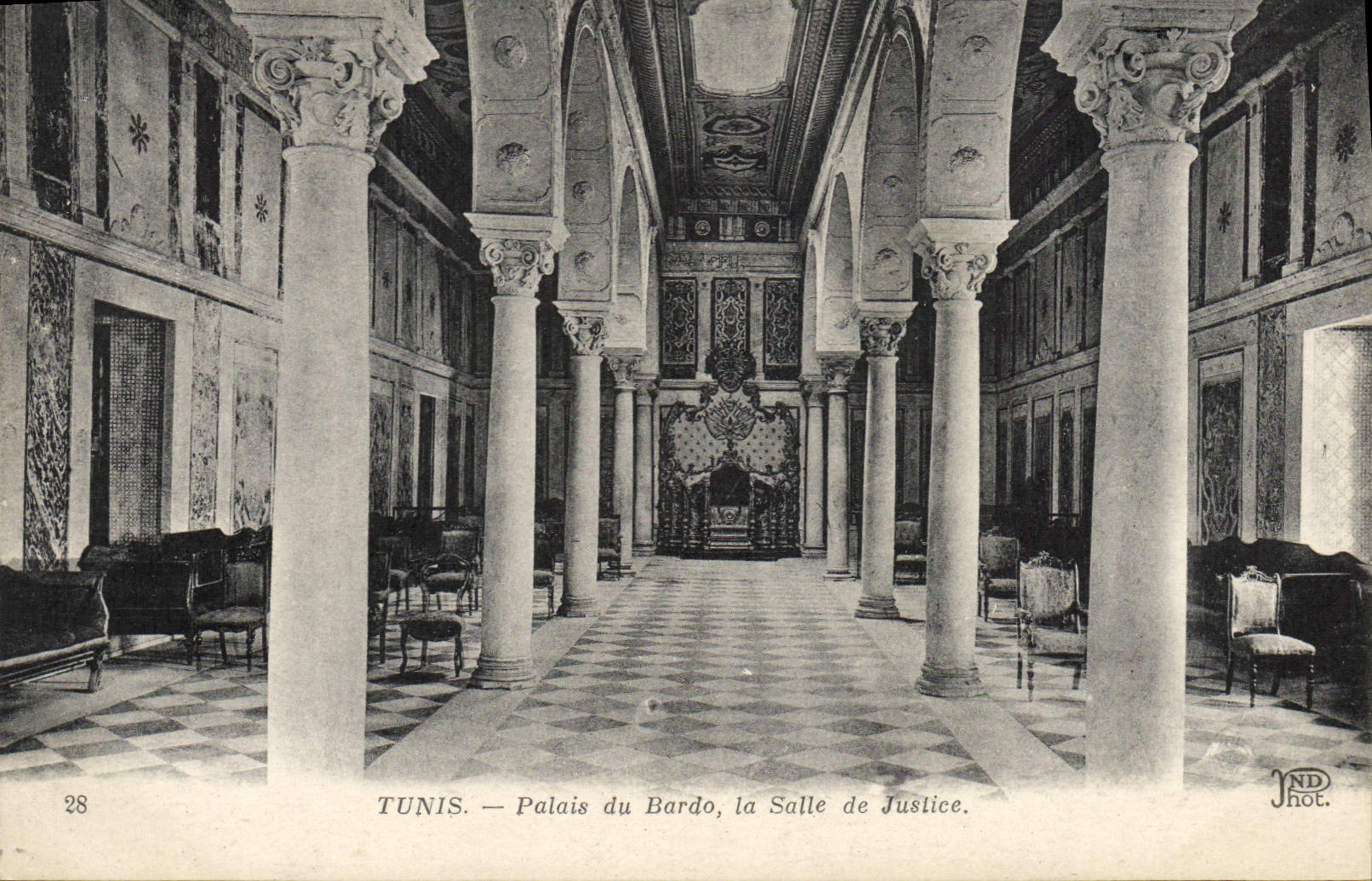 CPA Tunis Palais du Bardo la Salle de Justice