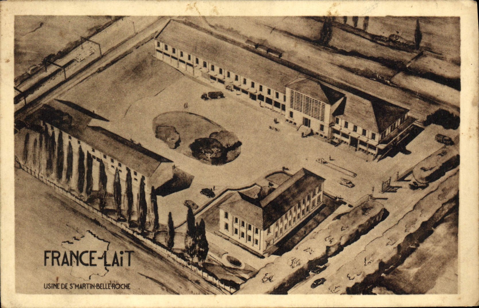 CPA France Lait Usine de St Martin Belle Roche