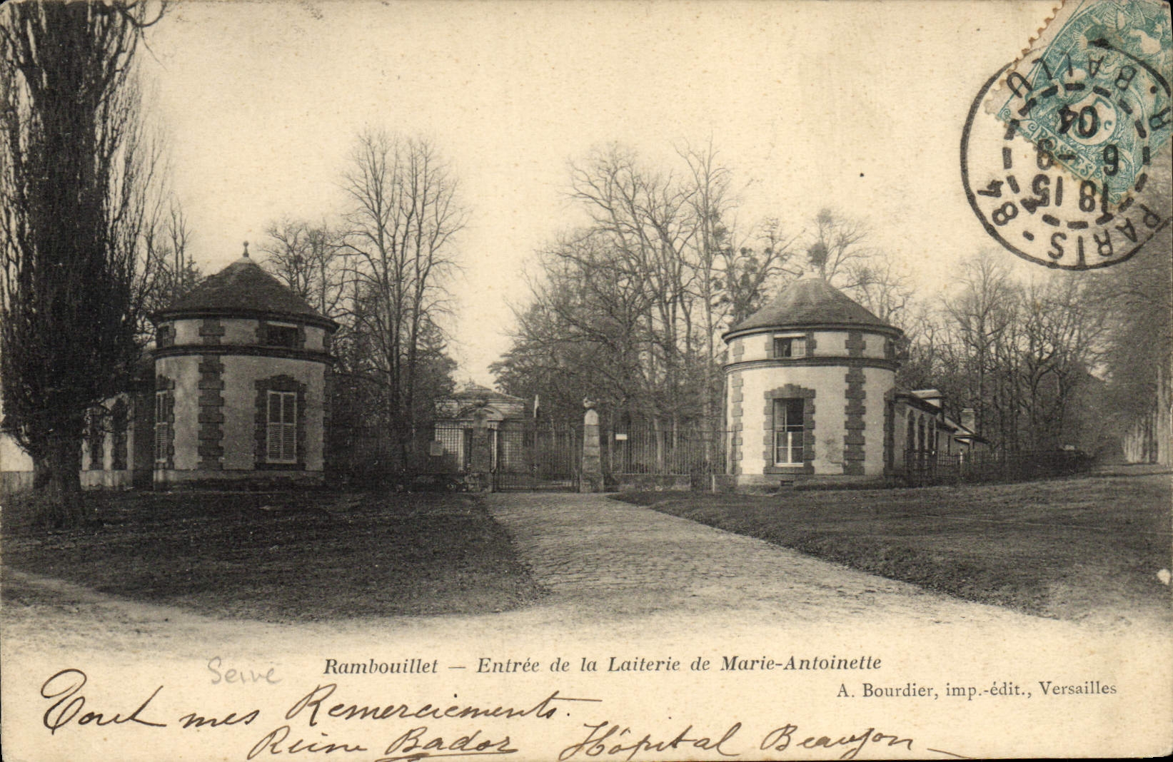 VINTAGE POSTCARD Entered Rambouillet of the dairy of Marie Antoinette