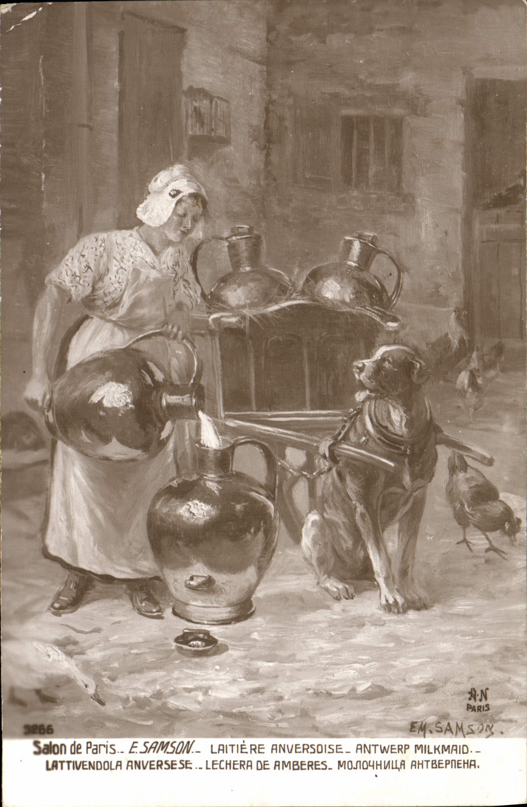 CPA Salon de Paris Samson Laitiere Anversoire Chien 