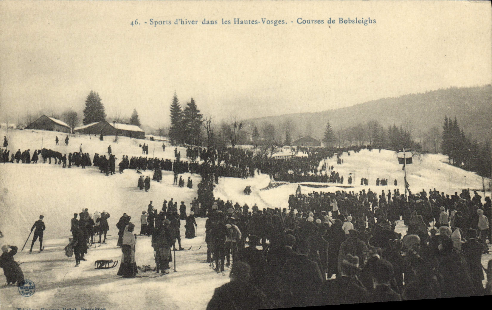 CPA Sports d'hiver Ski Hautes Vosges Courses de Bobsleighs