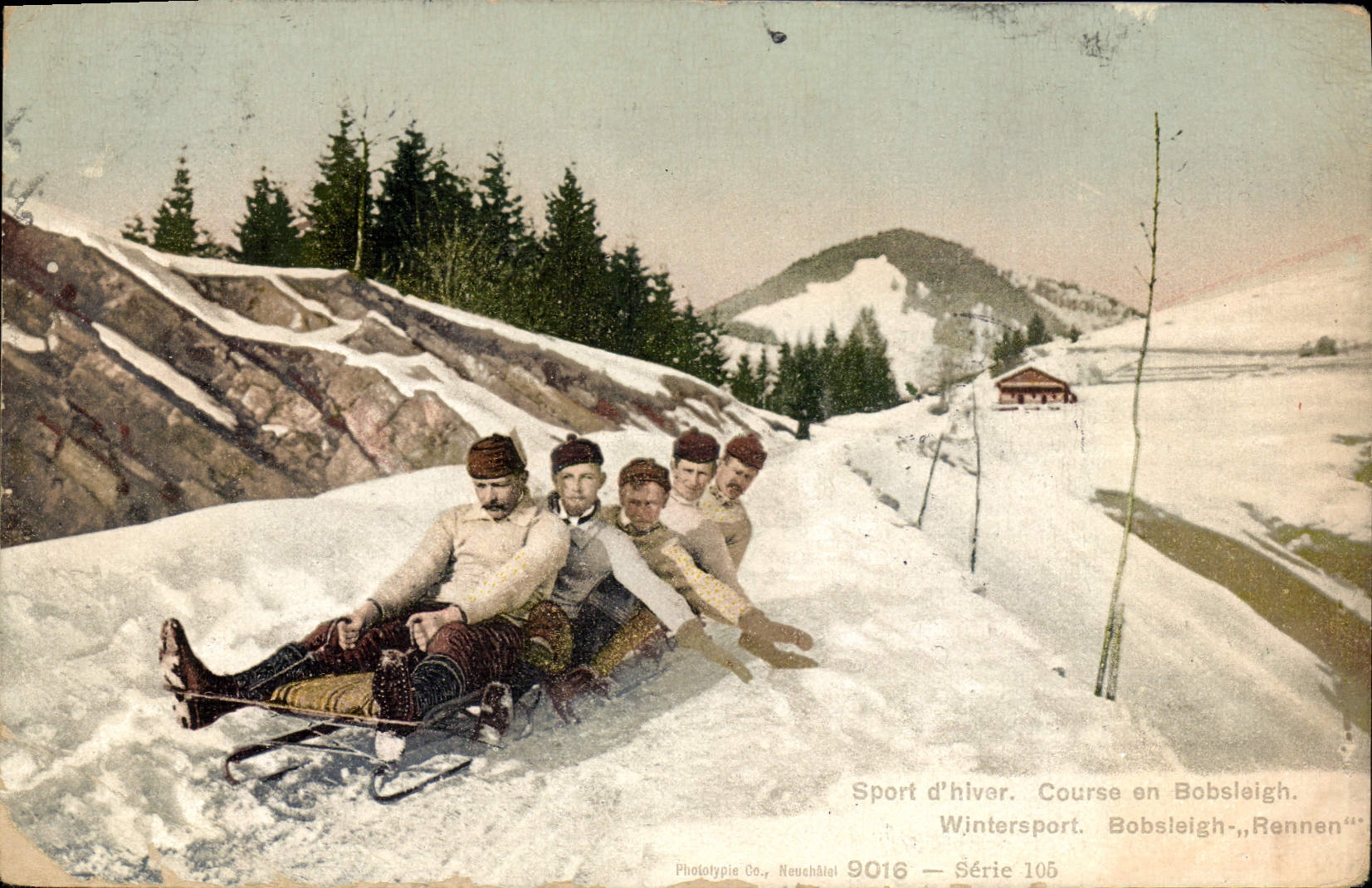 CPA Sports d'hiver Ski Course en Bobsleigh Rennen