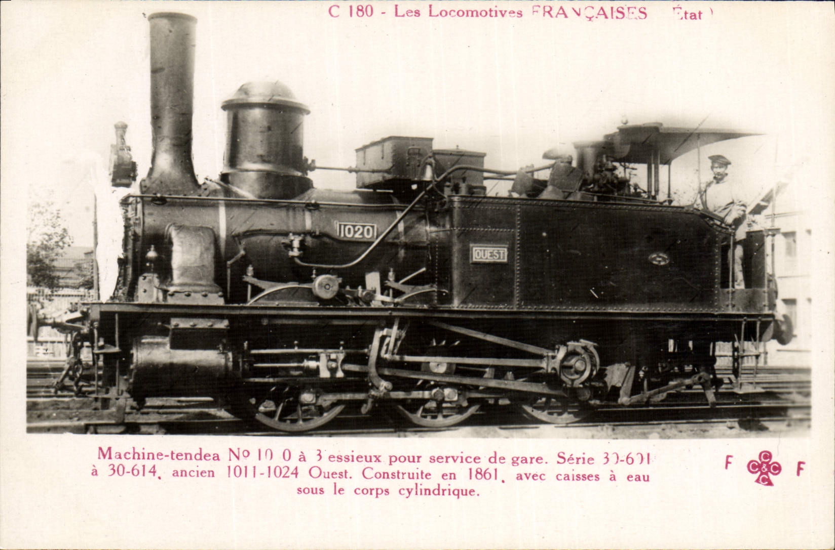 CPA Train Locomotive Machine tender 10 0