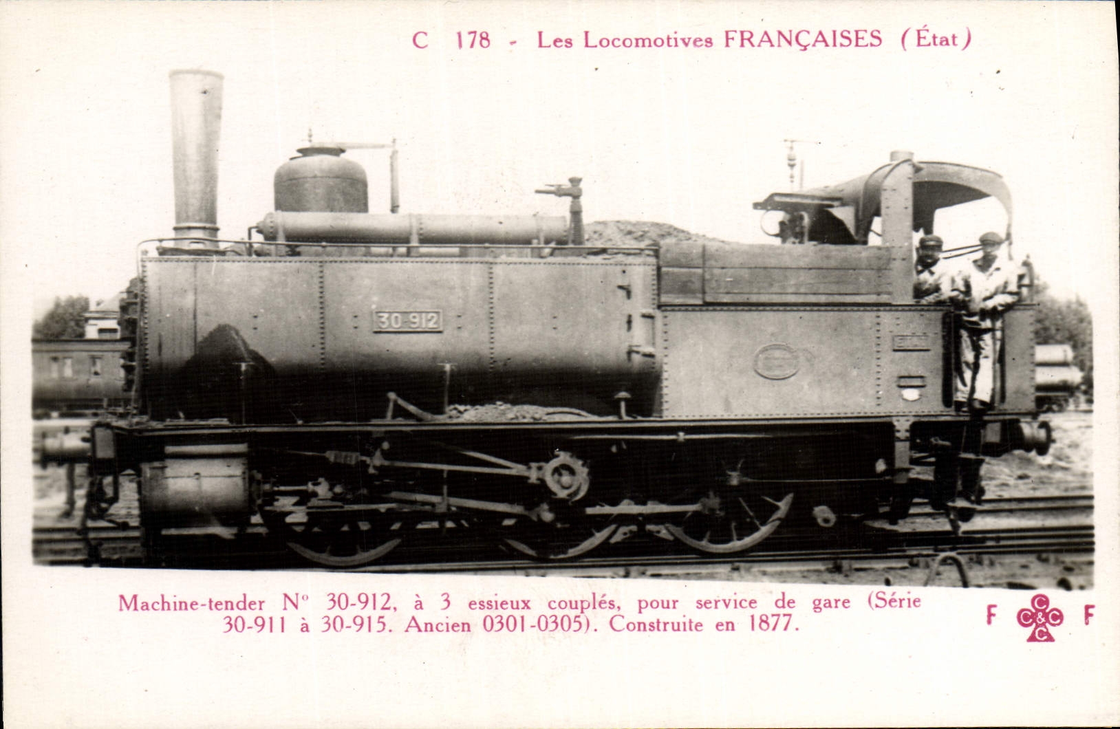 CPA Train Locomotive Machine 30 912