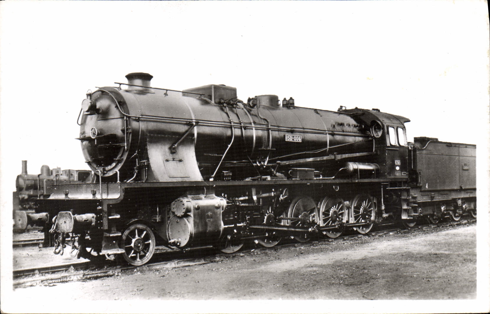 VINTAGE POSTCARD Train Engine Machine State C 214