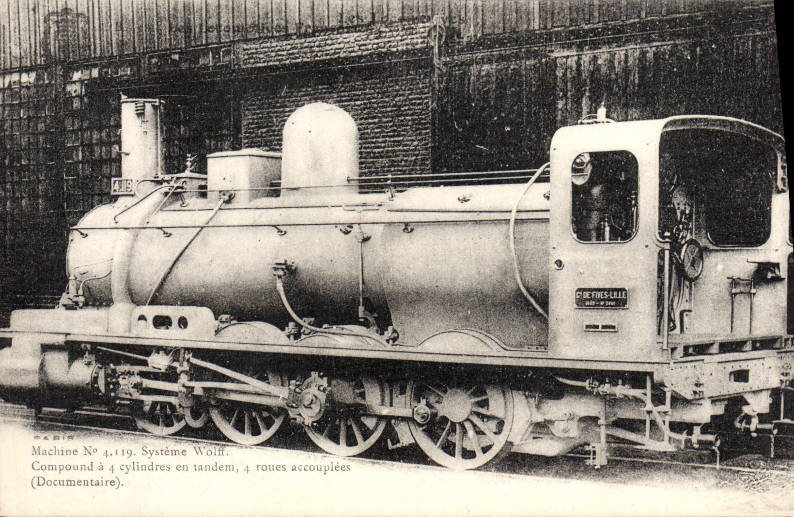CPA Train Locomotive Machine 4119 systeme Wolff