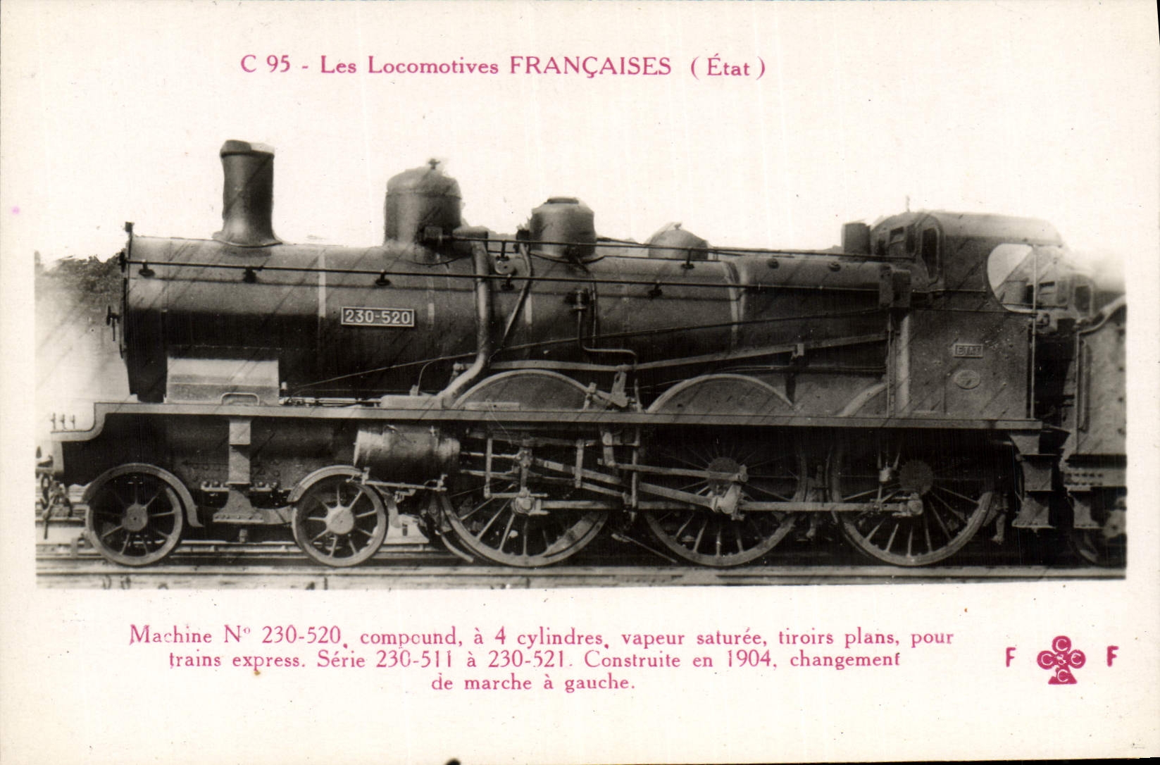 CPA Train Locomotive Machine 230 520