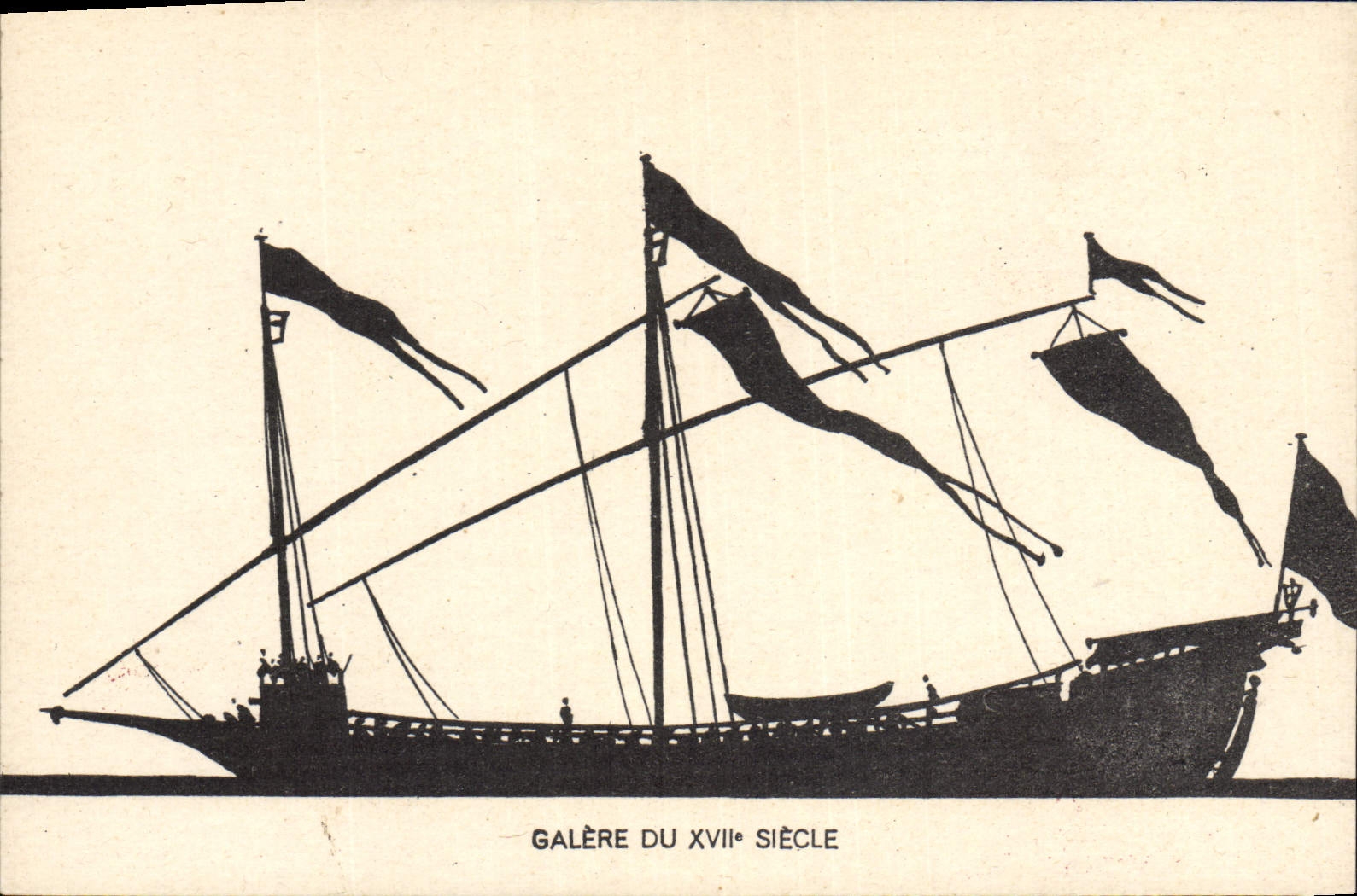 CPA Bateau Voilier Galere du 17eme