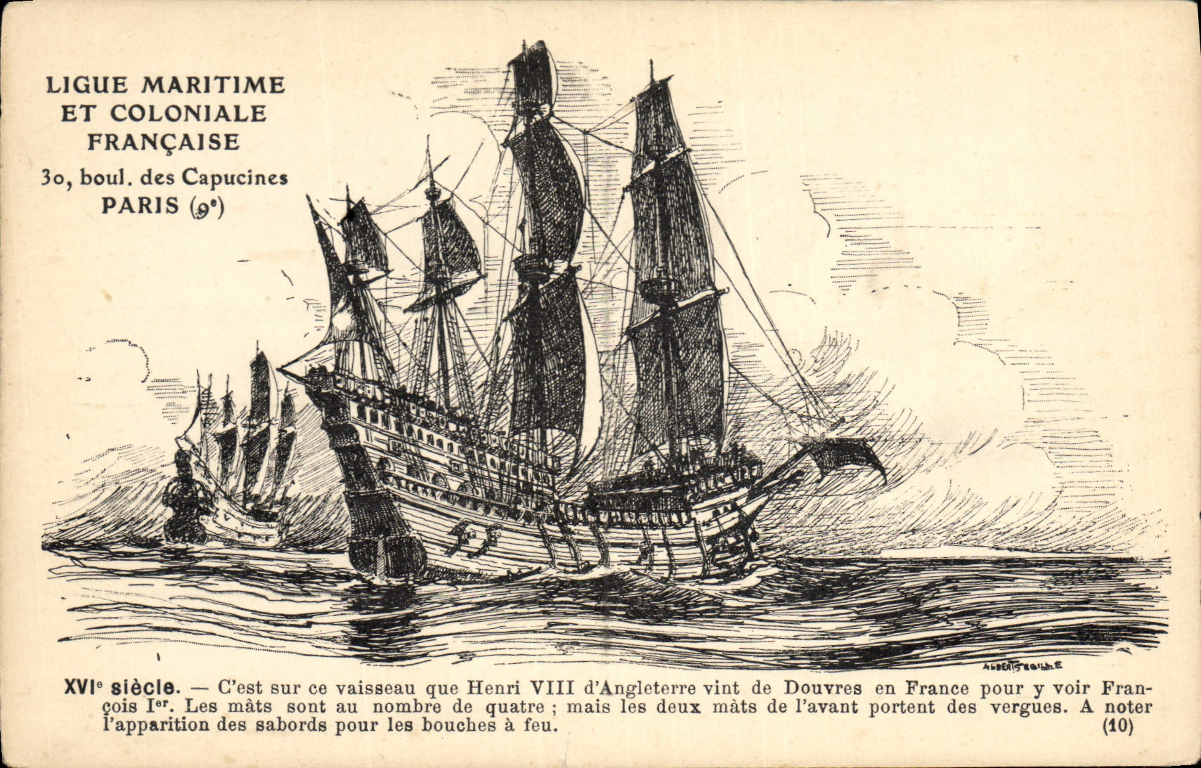 VINTAGE POSTCARD Sailing Boat Vessel