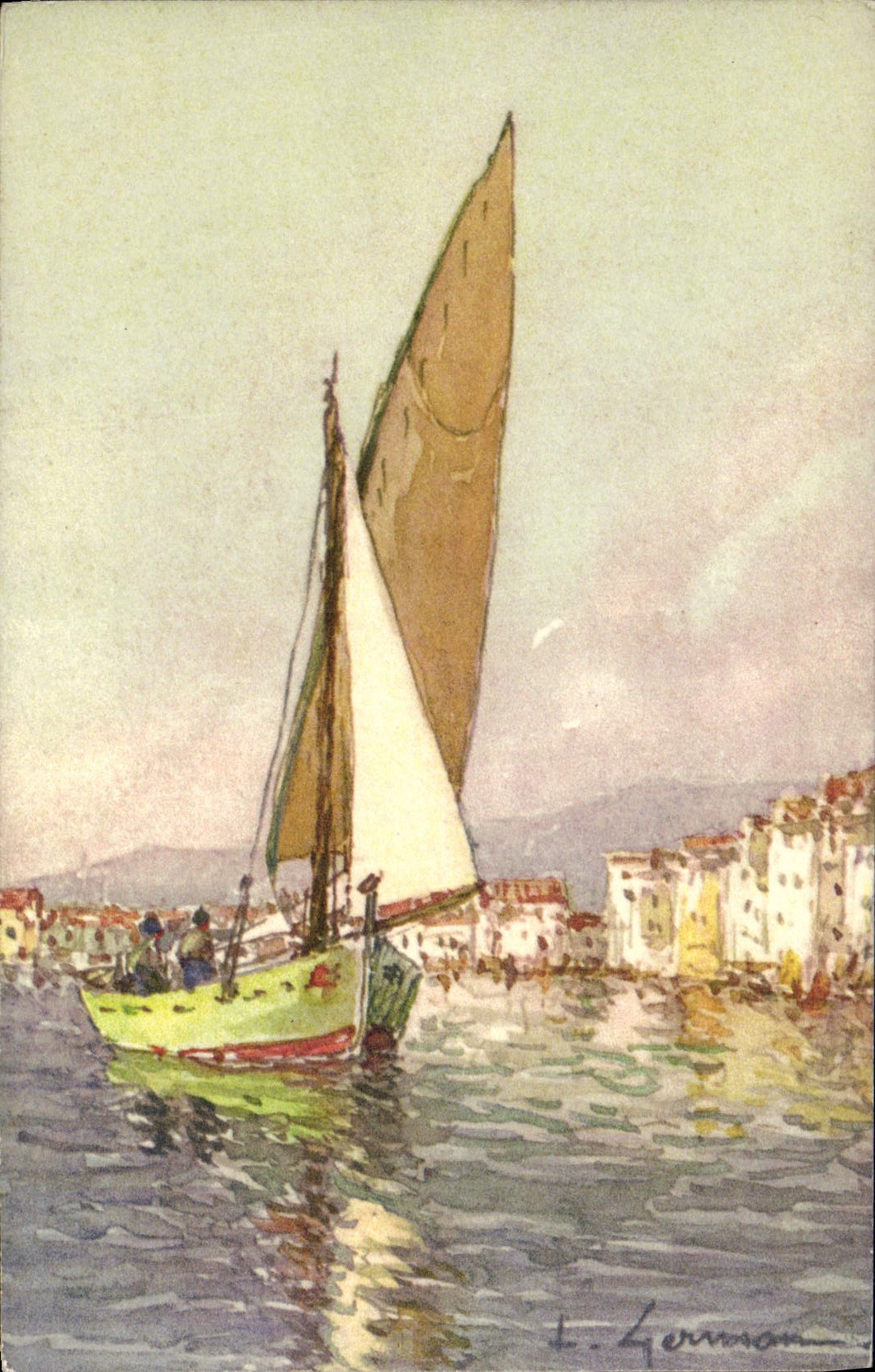 CPA Bateau Voilier Peche 