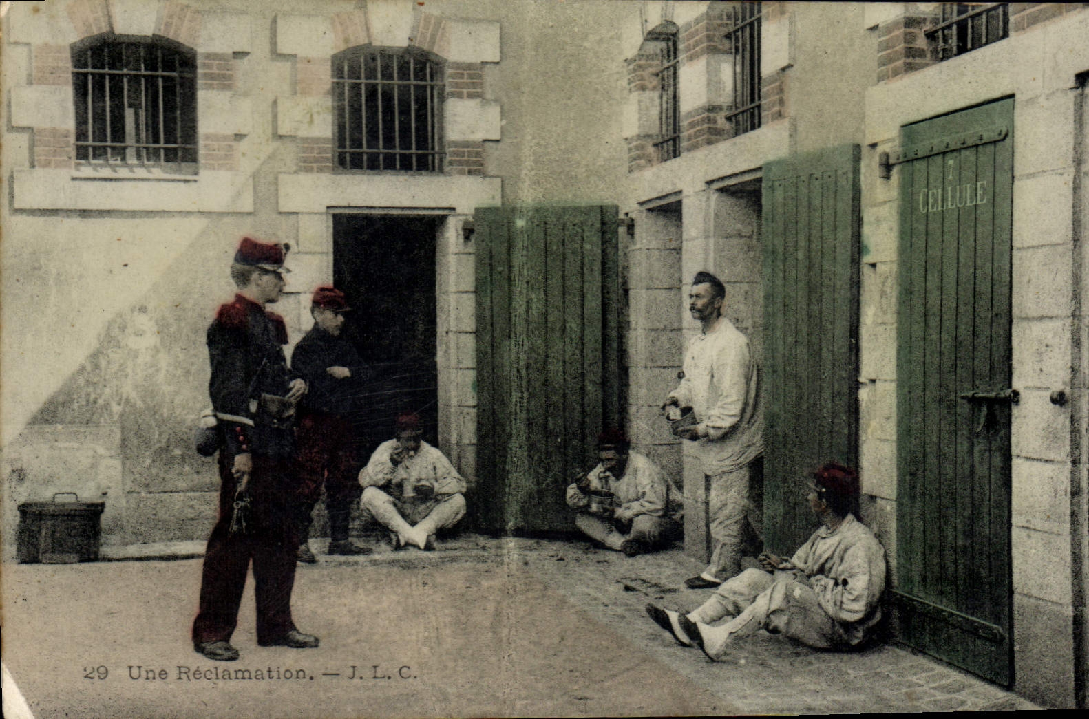 CPA Militaria Caserne Une reclamation 